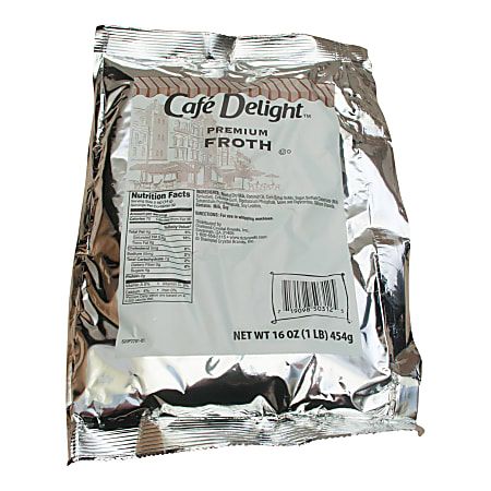 Café Delight Premium Frothy Topping, 1 Lb, Pack Of 12