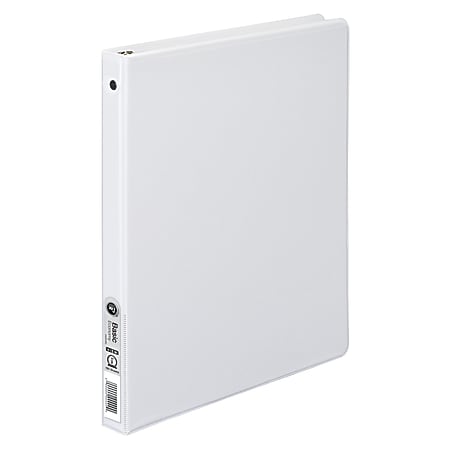 Wilson Jones® Presentation 3-Ring Binder, 1/2" Round Rings, Matte White
