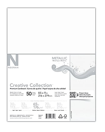 Neenah Astrobrights Premium Color Card Stock, 65 lb, 8.5 x 11 Inches, 250 Sheets, Stardust White