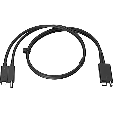 HP Thunderbolt Dock G2 Combo Cable - 2.30 ft Power/Thunderbolt 3 A/V/Power/Data Transfer Cable for Tablet, Notebook, Docking Station, Mobile Workstation - 40 Gbit/s - Black