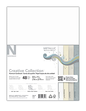 Neenah Paper Creative Collection 65 lb. Cardstock Paper, Assorted Colors,  72 Sheets/Pack (46416-02/03) - Yahoo Shopping