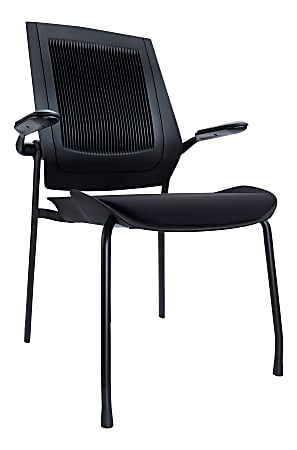Koplus BodyFlex Fabric Guest Chairs, Midnight Black, Set Of 2