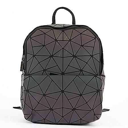 Inkology Geometric Iridescent Backpack With 13 Laptop Pocket Black Office Depot