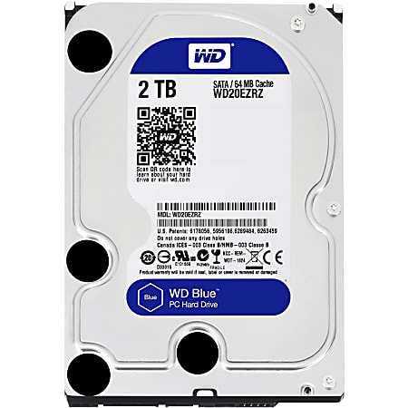 Western Digital Blue 2TB Internal Hard Drive For Desktops 64MB