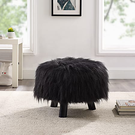 Fuzzy ottoman sale