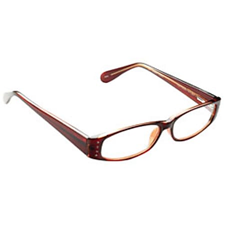 Zoom Eyeworks Reading Eyewear, Dr. Dean Edell Women's Plastic Rectangle With Embellishments, +2.50