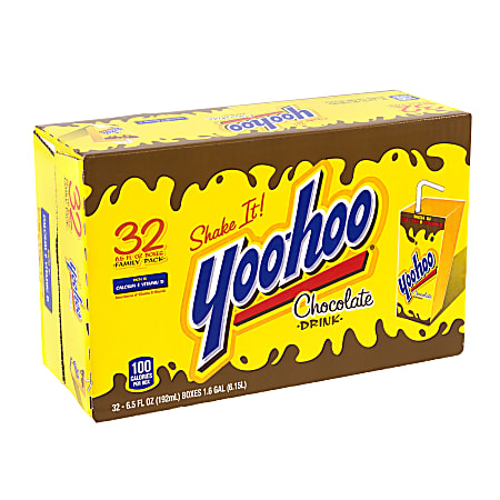 Yoohoo Chocolate Drinks, 6.5 Oz, Pack Of 32