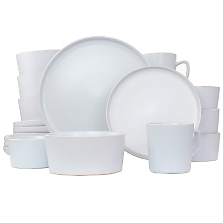 Elama Luxmatte 20-Piece Dinnerware Set, White