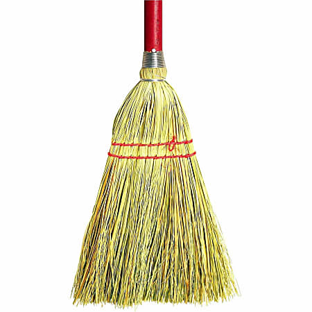 Genuine Joe Lobby Broom - 34" Handle Length - Wood Handle - Natural - 1 Each