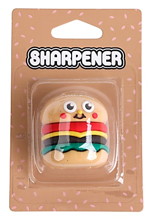 Office Depot® Brand Fun Shaped 1-Hole Manual Pencil Sharpener, Hamburger
