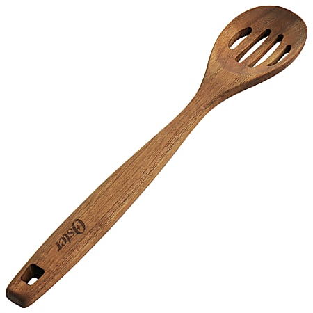 Oster Acacia Wood Slotted Spoon, 3/4"H x 2-7/16"W
