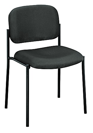HON® Scatter™ Stacking Guest Chair With Leg Base, Charcoal/Blackl