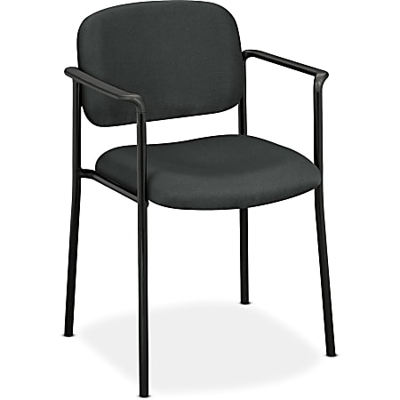 HON Scatter Stacking Guest Chair Fixed Arms Fabric CharcoalBlack ...