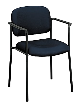 HON® Scatter™ Stacking Guest Chair With Arms, Navy Blue/Black