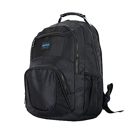 InUSA CRANDON Executive Laptop Backpack With 15.6” Laptop Pocket, Black