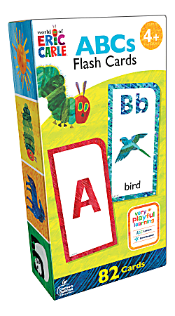 Carson-Dellosa World Of Eric Carle Early Learning Flash Cards, ABCs, Set Of 82 Flash Cards