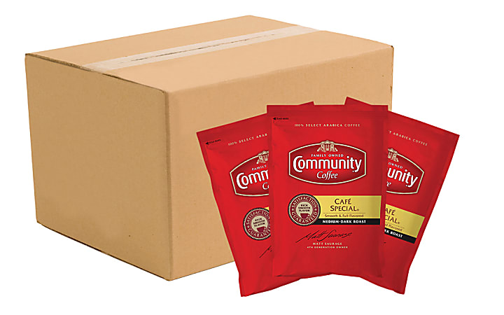Community Coffee Arabica Single-Serve Coffee Packets, Cafe Special, Carton Of 20