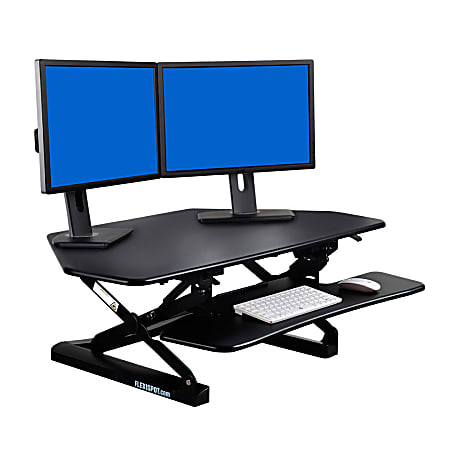 FlexiSpot Height-Adjustable Standing Desk Riser for Corner Desk, 41"W, Black