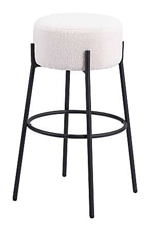 Zuo Blanche Barstools, Ivory, Set Of 2 Barstools