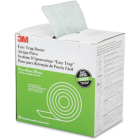 SKILCRAFT® Easy Trap Disposable Mop Duster Sheets, 5" x 6", 60 Per Roll (AbilityOne 7920-01-598-9091)