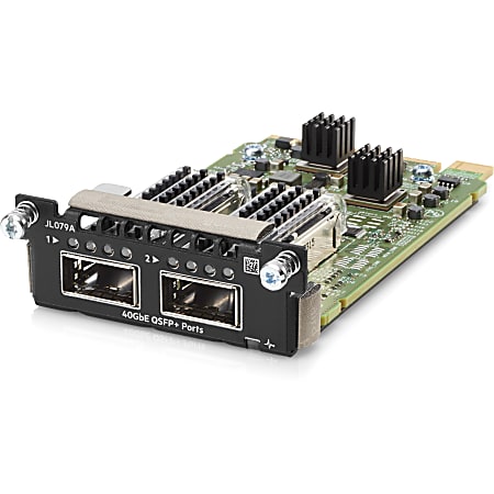 HPE Aruba - Expansion module - 40 Gigabit QSFP+ x 2 - for HPE Aruba 3810M 16SFP+ 2-slot Switch