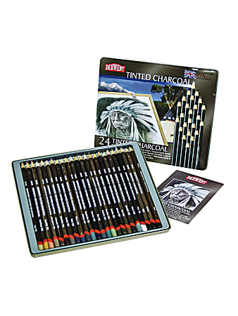 Derwent Tinted Charcoal Pencil Set, 8 mm, Assorted