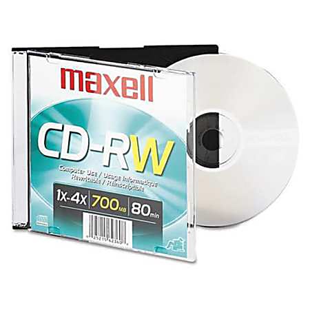 Maxell 4x CD-RW Media - 650MB - 1 Pack