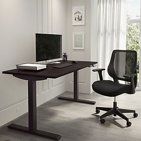 Realspace® Magellan Performance Electric 60"W Height-Adjustable Standing Desk, Espresso