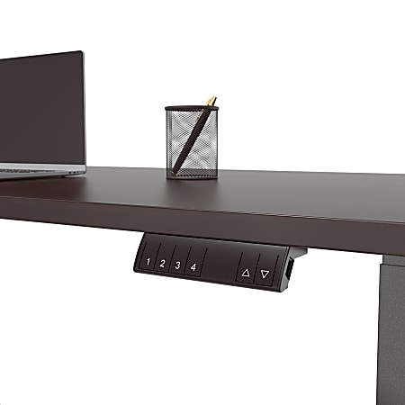 Realspace magellan pneumatic stand 2024 up height adjustable desk espresso