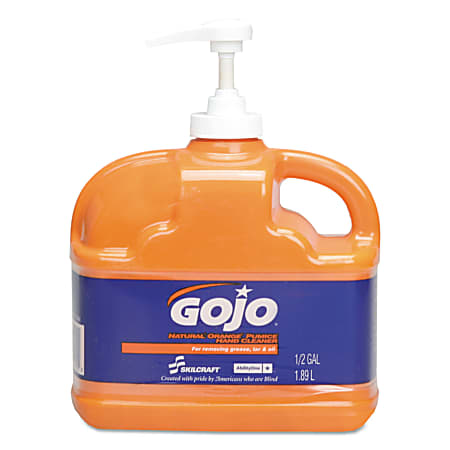 SKILCRAFT® GOJO® Pumice Liquid Hand Cleaner Soap, Fresh Citrus Scent, 64 Oz, Carton Of 6 Bottles (AbilityOne 8520015220840)