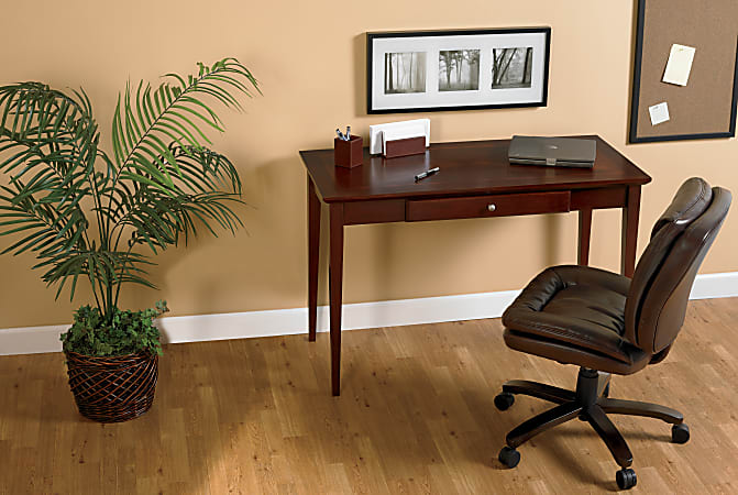 Realspace® Inlay Writing Desk, Light Cherry