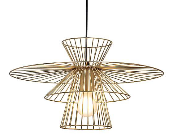 Zuo Modern Azzi Ceiling Lamp, 17"W, Gold