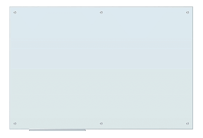 U Brands® Magnetic Glass Dry-Erase Board, 72" X 48", White Frosted Surface, Frameless, Actual Size 70" X 47" (2301U00-01)
