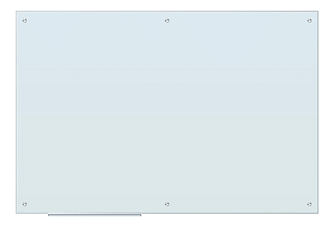 U Brands® Frameless Magnetic Glass Dry-Erase Board, 72" x 48", Frosted White (Actual Size 70" x 47")