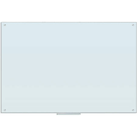 Magnetic Glass Whiteboard, Wall Mounted Glass Dry Erase White Board,  Frosted White Surface, Frameless Glass Board with 4 markers, 2 Magnets, 1  Eraser