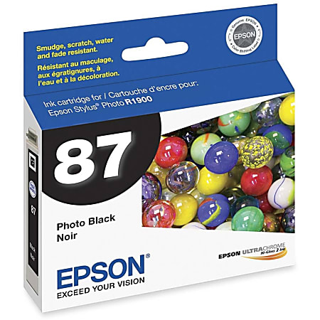 Epson® 87 UltraChrome™ Hi-Gloss® 2 Black Photo Ink Cartridge, T087120