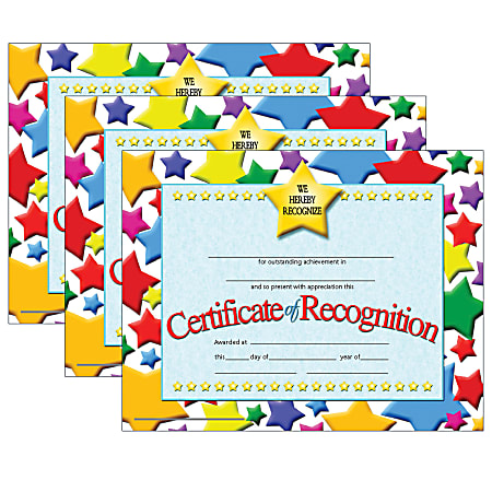 Hayes Certificates 8 12 x 11 Recognition 30 Certificates Per Pack Set