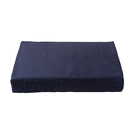 DMI Hypoallergenic Natural Pincore Latex Foam Comfort Seat Cushion, 3"H x 20"W x 16"D, Navy Blue