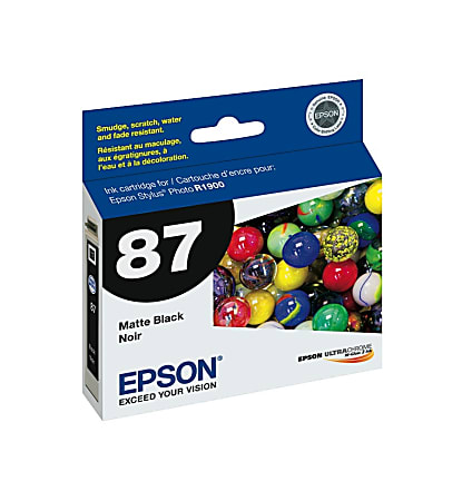 Epson® 87, (T087820) UltraChrome™ "Hi-Gloss® 2" Matte Black Ink Cartridge