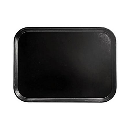 Cambro Polytread Rectangular Serving Tray, 14" x 18", Black