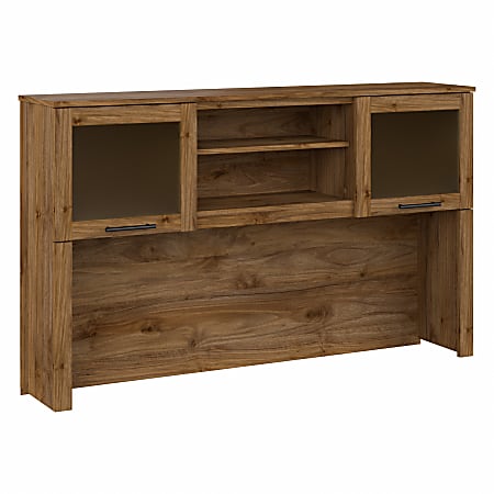 Bush Furniture Somerset 60"W Desk Hutch, Fresh Walnut, Standard Delivery