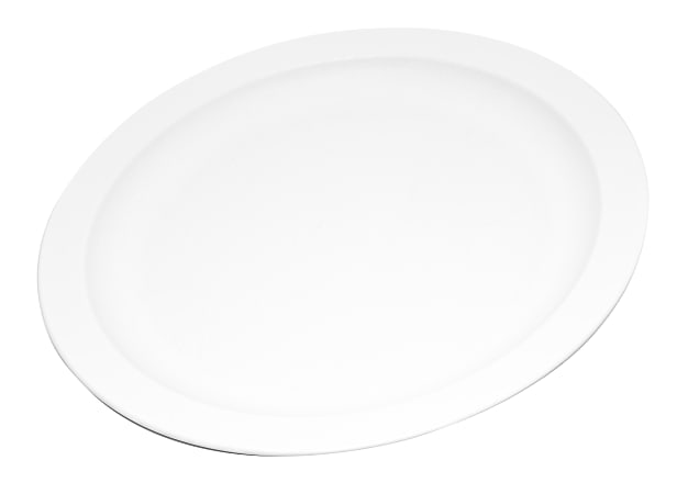 Carlisle Polycarbonate Narrow-Rim Plates, 9", White, Pack Of 48