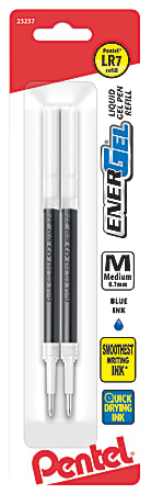 EnerGel™ Pen Refills, Medium Point, 0.7 mm, Blue Ink, Pack Of 2
