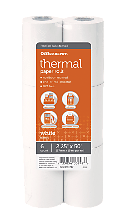 Office Depot Thermal Paper Rolls 6 Pk - Office Depot