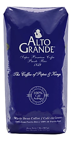 Alto Grande Whole Coffee, Medium-Dark Roast, 2 Lb Per Bag
