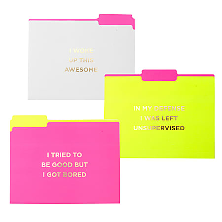 Gartner™ Studios Soft-Touch Fashion Brights File Folders, 8-1/2" x 11", Letter Size, Assorted Colors, Pack Of 6 Folders