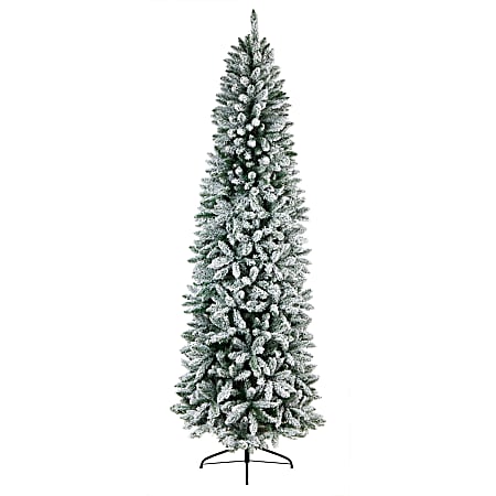 Nearly Natural Flocked Montreal Fir 108”H Slim Artificial