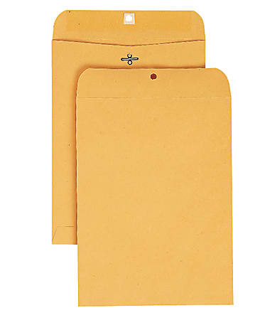 OfficeMax #90 (9" x 12") Clasp Envelopes, 28 lb Brown Kraft Paper Stock, 100 / box