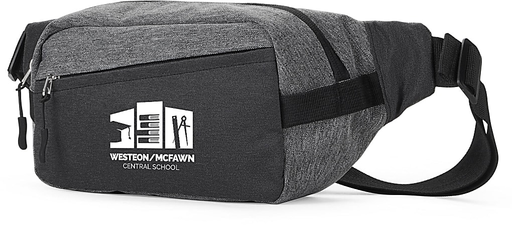 Custom Promotional Budget Sling Pack, 5" x 14", Cool Gray