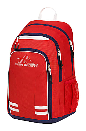 High Sierra Blaise Laptop Backpack, Crimson/True Navy/White